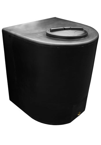 710 Litres Potable Water Tank in Black (D Shape)